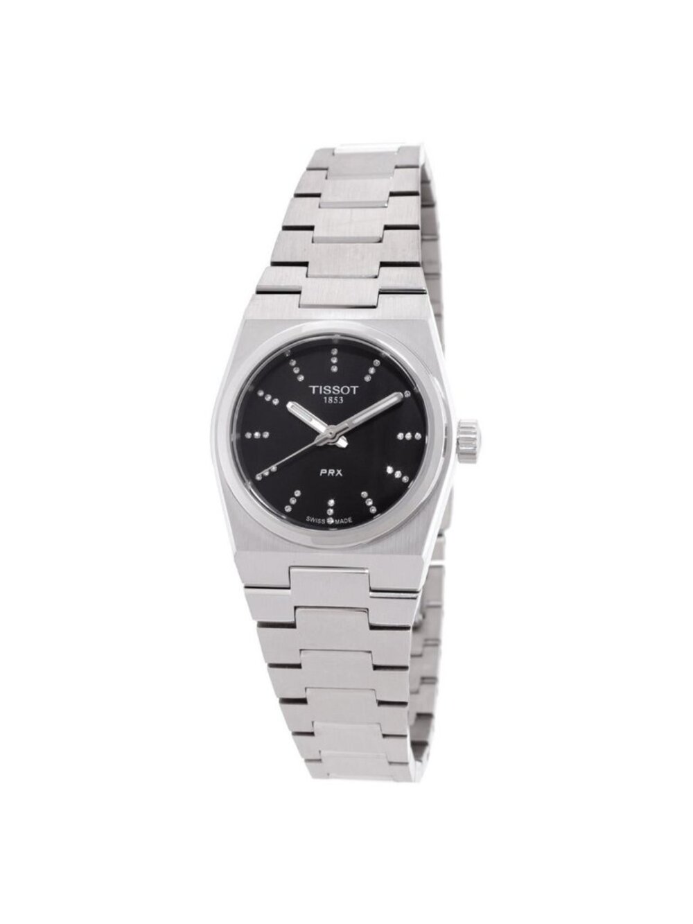 NWT Tissot PRX Quartz Diamond Black Dial Ladies Watch
